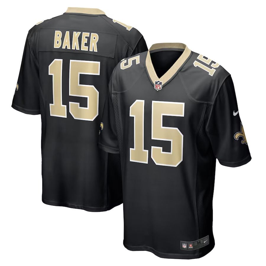 Men New Orleans Saints #15 Kawaan Baker Nike Black Game Player NFL Jersey